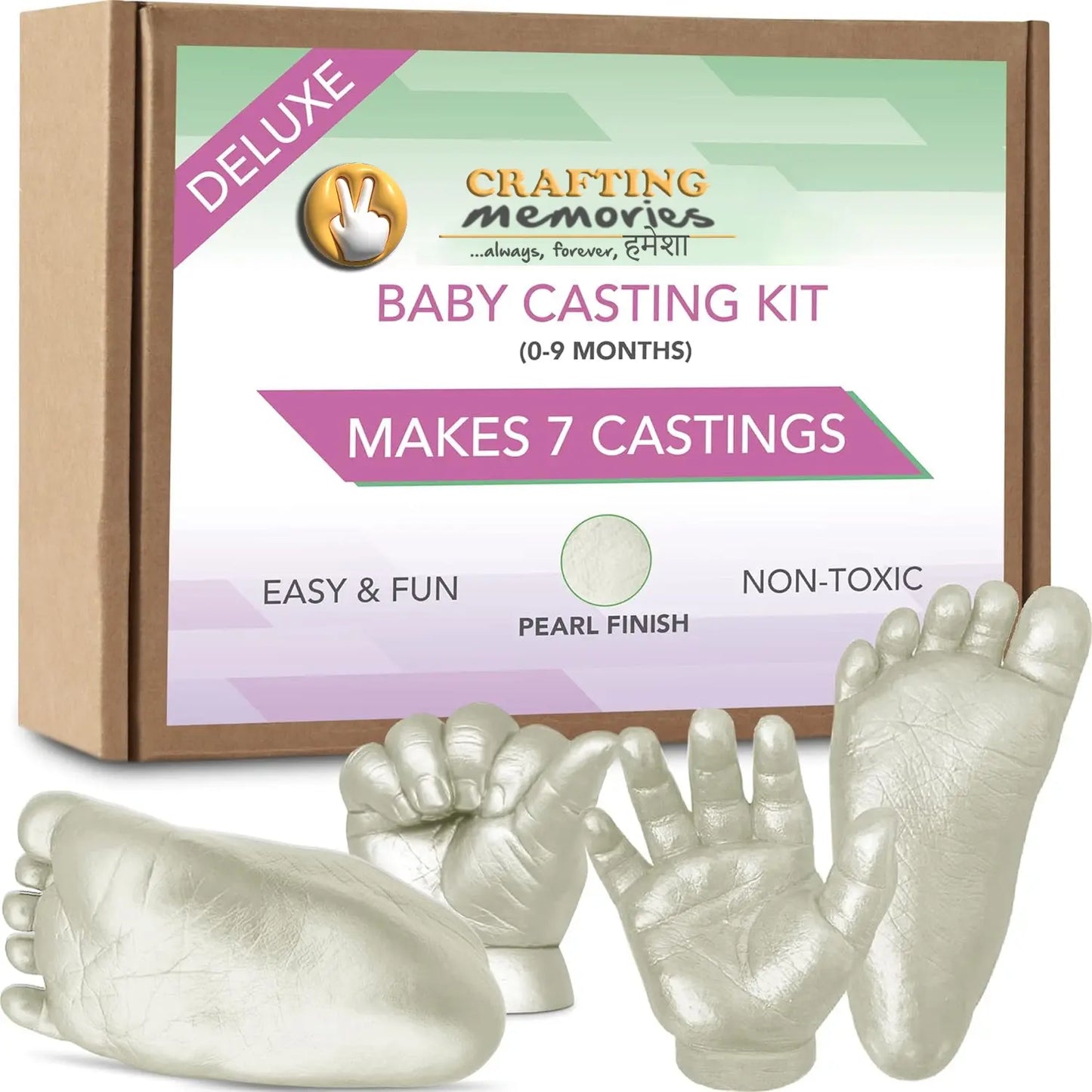 Baby Hand & Feet Casting Kit | Premium DIY | Safe for Babies