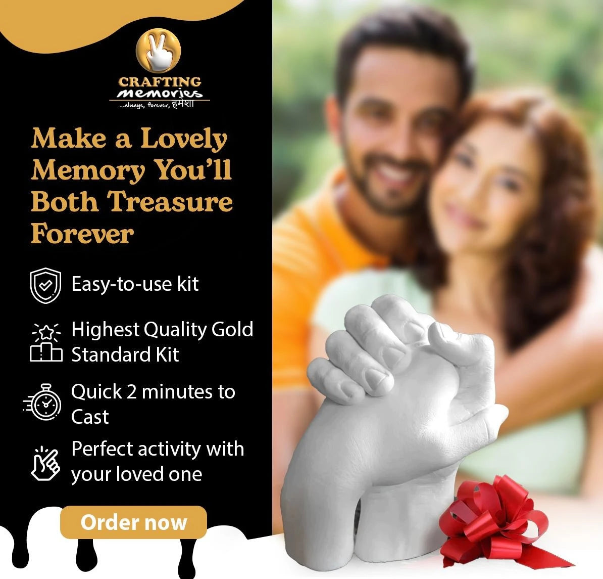 Couple Hand Casting Kit | Premium DIY | Safe, Easy & Memorable