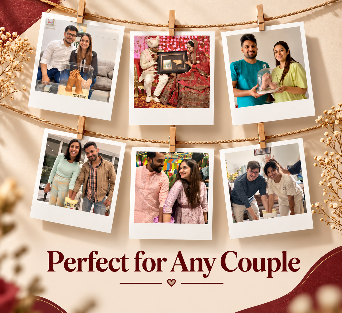 Couple Hand Casting Kit | For The Love You Want To Hold Forever | Recorded Step-by-Step Video Guidance